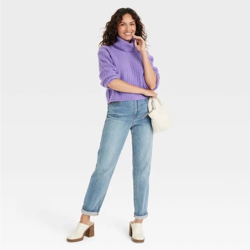 Universal Thread Mock Turtleneck
Cashmere-Like Pullover Purple Sweater